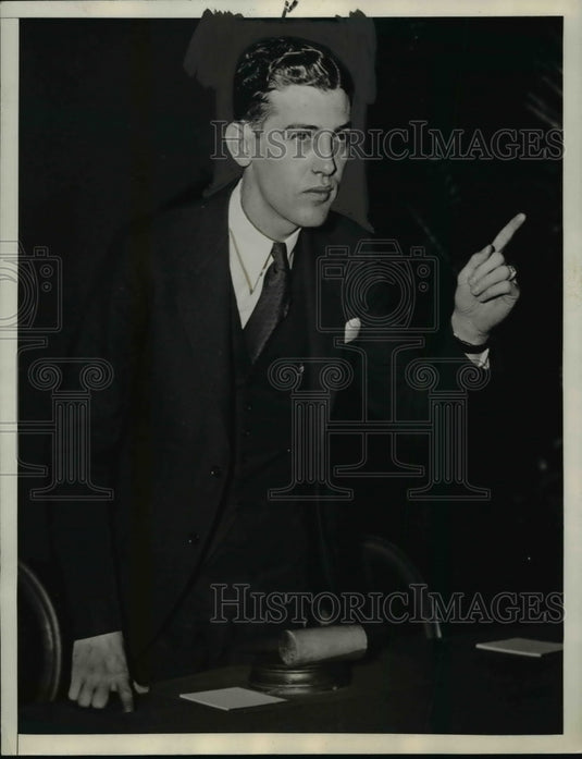1933 Press Photo John W. Driskill at Washington Liquor Hearing - nef33448