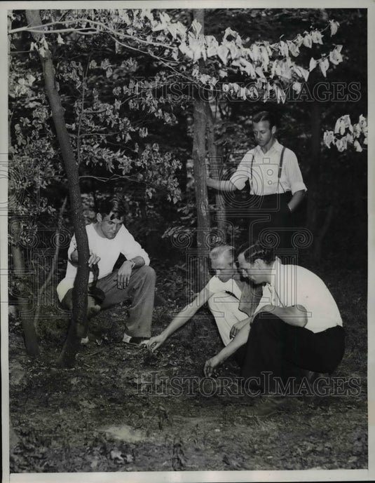 1939 Press Photo Site of Man's Torture & Murder in Woods, Fort Lee, New Jersey