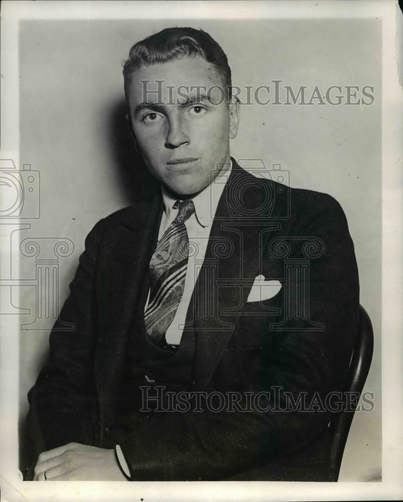 1927 Press Photo Tenor Franklin Hornaday Wins Colorado State Radio Audition