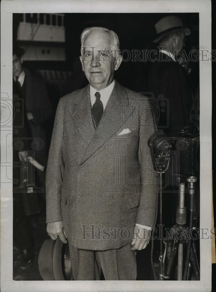 1937 Press Photo Norman Davis Nine Power Delegate Sails from New York