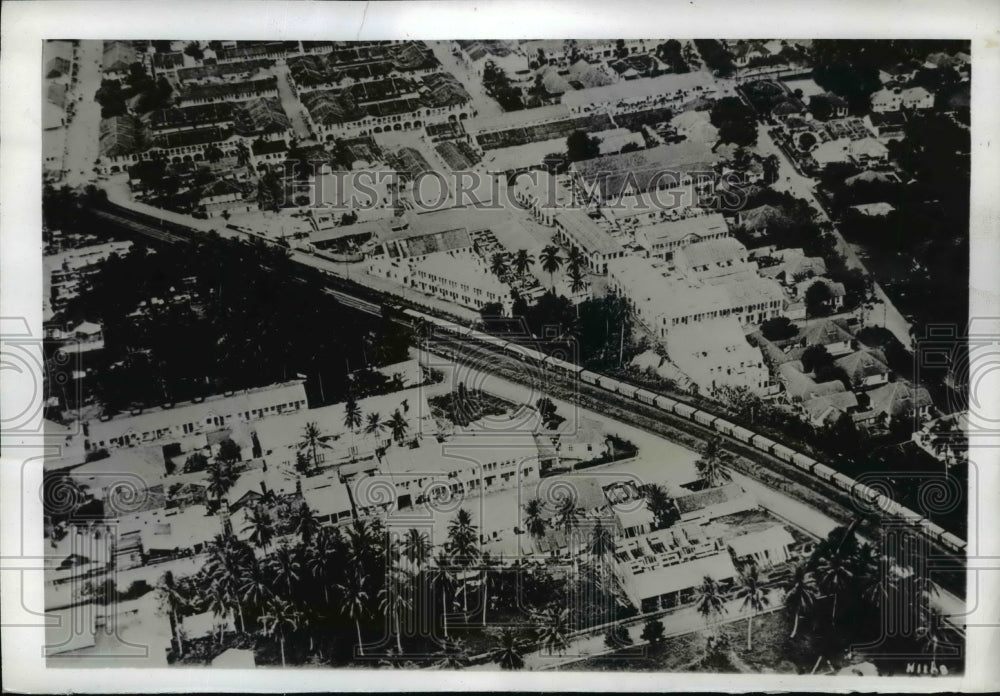 1941 Press Photo Sumatra Indonesia Airport at Medan Bombed by Japanese