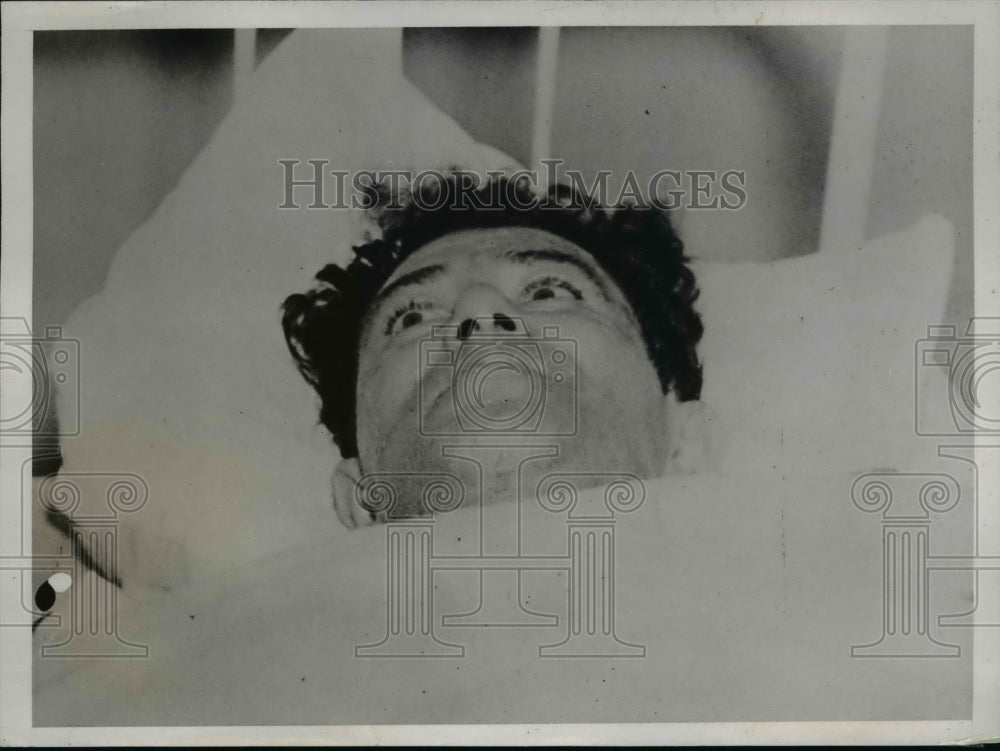 1937 Press Photo Louis Sherdy suffered in explosion aboard U.S Destroyer Cassin