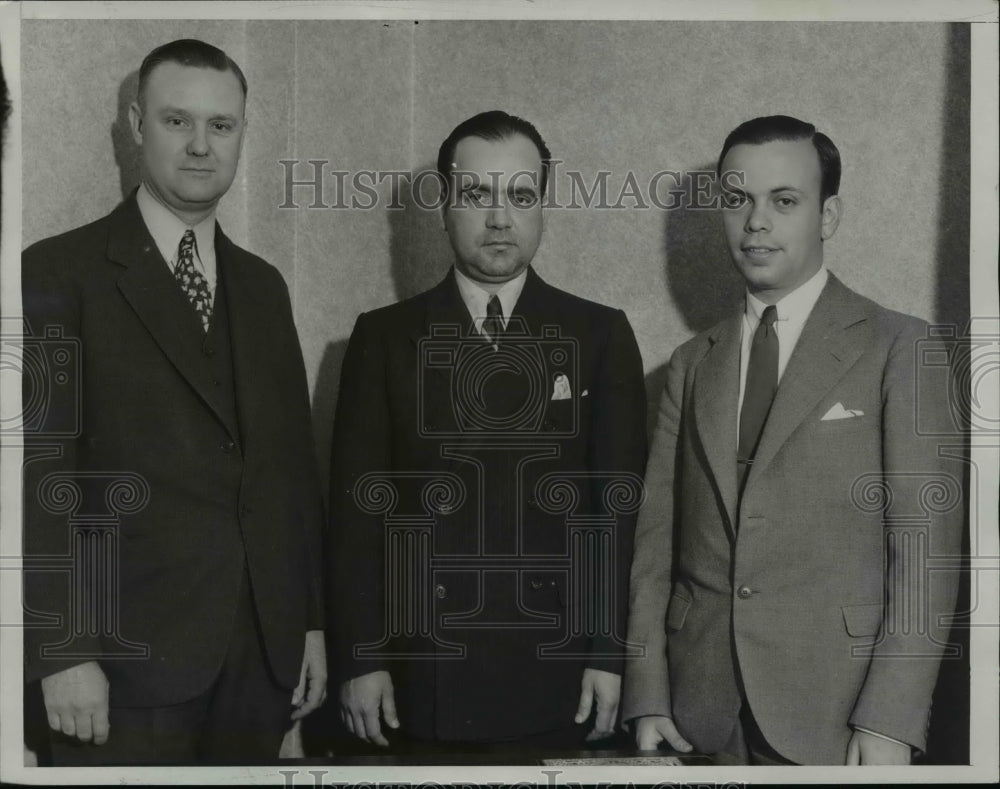 1934 Press Photo Airline Officials of LAO visiting Los Angeles - nef33896