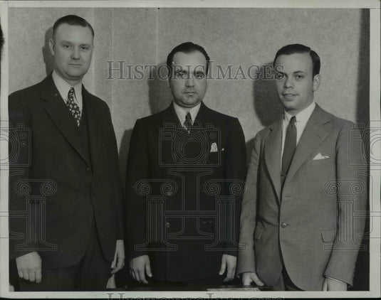 1934 Press Photo Airline Officials of LAO visiting Los Angeles - nef33896