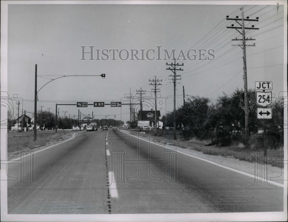 1962 Press Photo Rt. 57, Intersection of Rt. 254 - nef33944