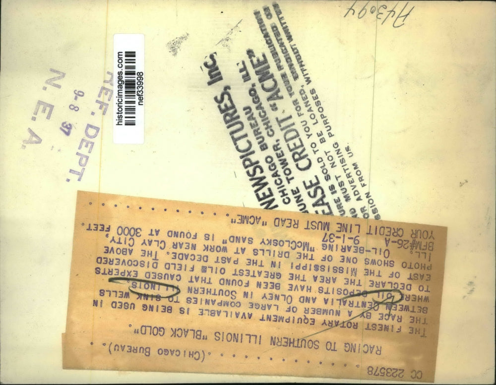 1937 Press Photo Southern Illinois where oil deposits have been found