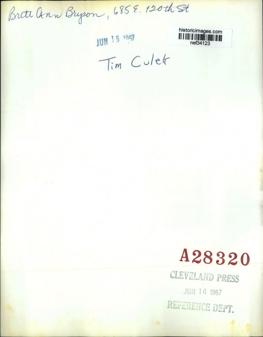 1967 Press Photo Breti Ann Bryson, 685 E 120th St. - nef34123