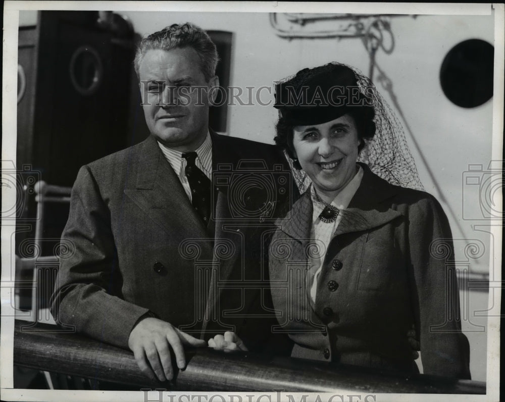 1940 Press Photo Raymond Kelly Commander of American Legion & Mrs Kelly