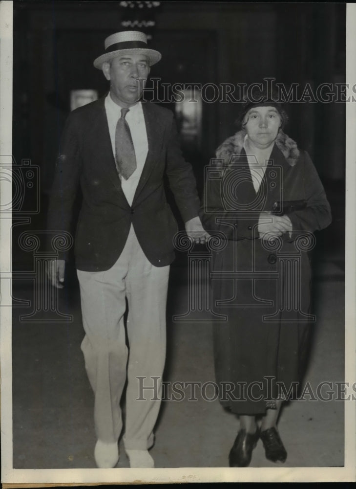 1933 Press Photo Rose Scheck, Attorney Ross Lee Laird of chicago Murder