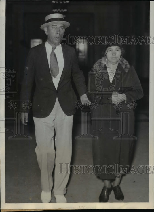 1933 Press Photo Rose Scheck, Attorney Ross Lee Laird of chicago Murder