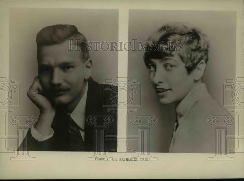 Load image into Gallery viewer, 1934 Press Photo Authors Francis &amp; Katharine Drake - nef34477
