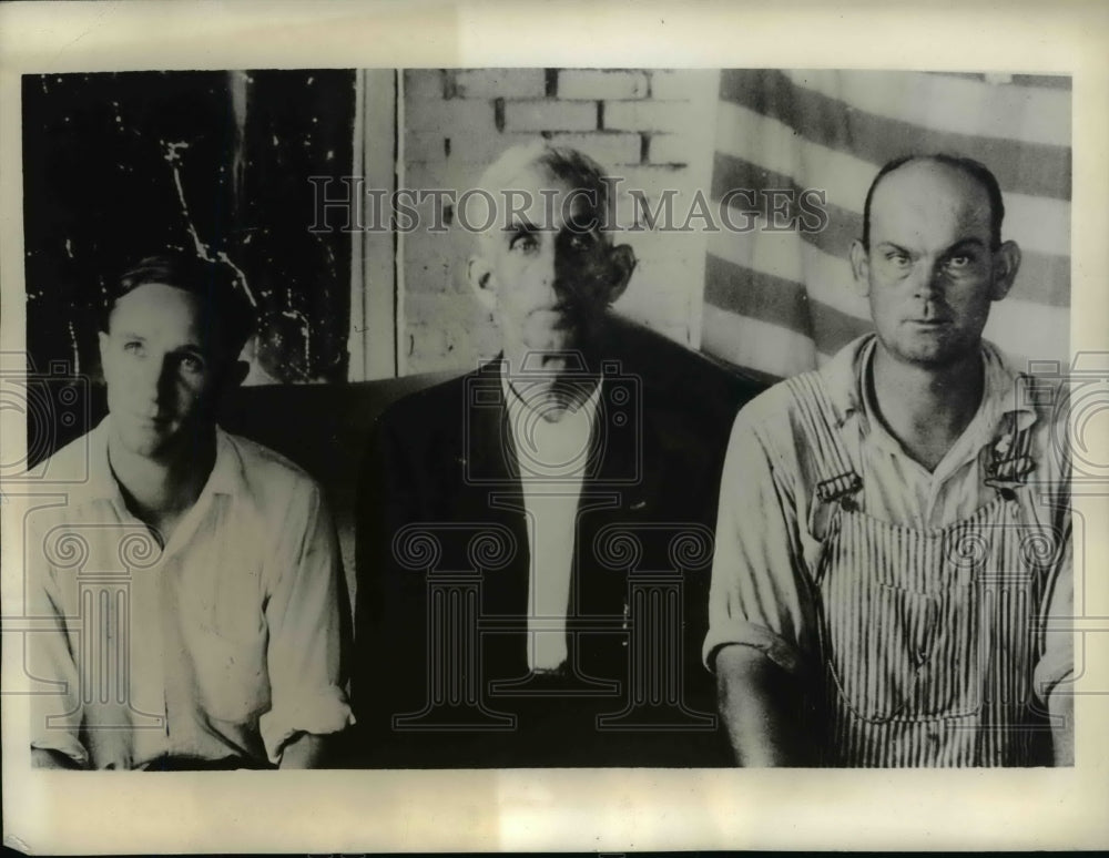 1934 Press Photo Men Charged with Interfering w Wallace Doyle Sharp Jr Treatment