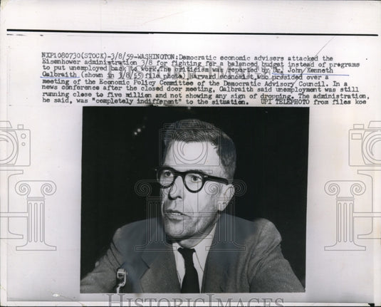1955 Press Photo Dr. John Kenneth Galbraith - nef34591