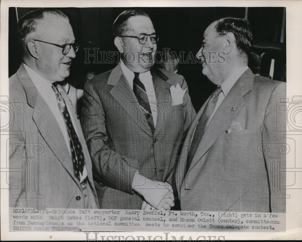 1952 Press Photo GOP Members at Republican National Convention, Chicago