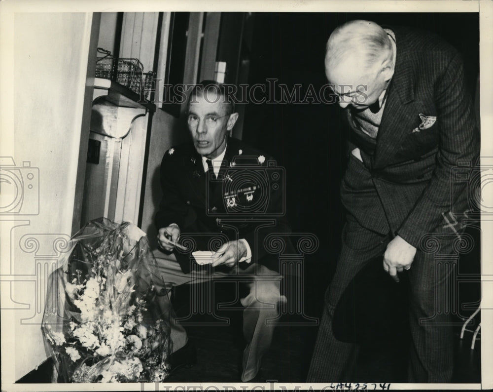 1938 Press Photo Col. F.Armstrong and G.A.C. Christiancy friends of Gen.Pershing