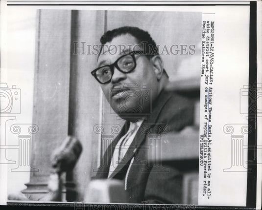 1961 Press Photo Anthony Thomas Davis Charges Raping British Freedom Rider