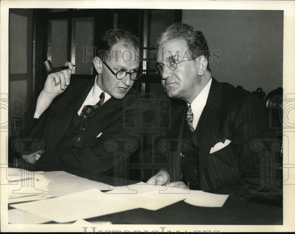 1938 Press Photo Mortimer Riemer & Judge Ferdinand as They Attend Annual Guild