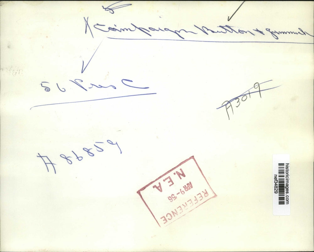 1956 Press Photo Jane Kottmeier and Lorette Jonkers Display Party Gimmicks