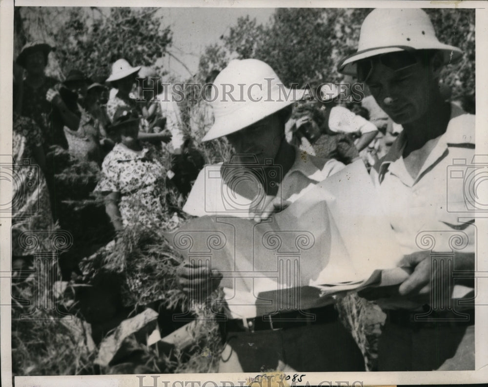 1938 Press Photo Don Harris and Norman Nevills Plan Green River Expedition