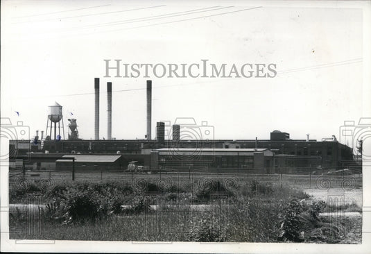 1939 Press Photo Risher Body Company Plant, Pontiac, Michigan Closes for Dispute