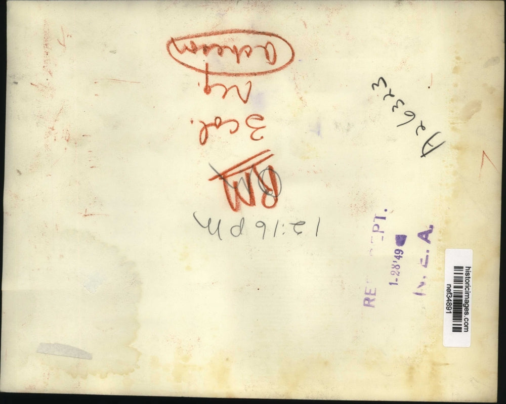 1949 Press Photo Dean Acheson Sworn in as Secretary of State by Fred M Vinson