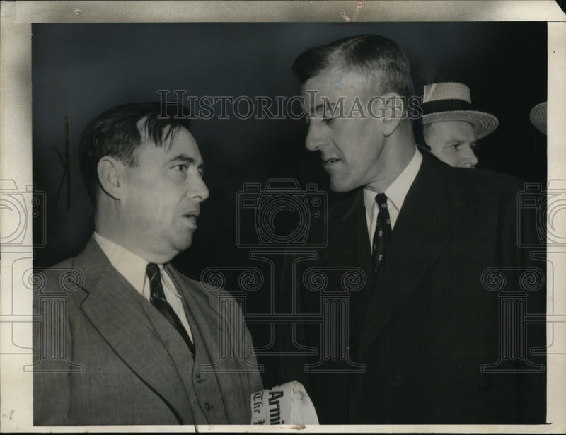 Load image into Gallery viewer, 1940 Press Photo Governor Leverett Saltonstall &amp; Rep Joseph Martial of Mass
