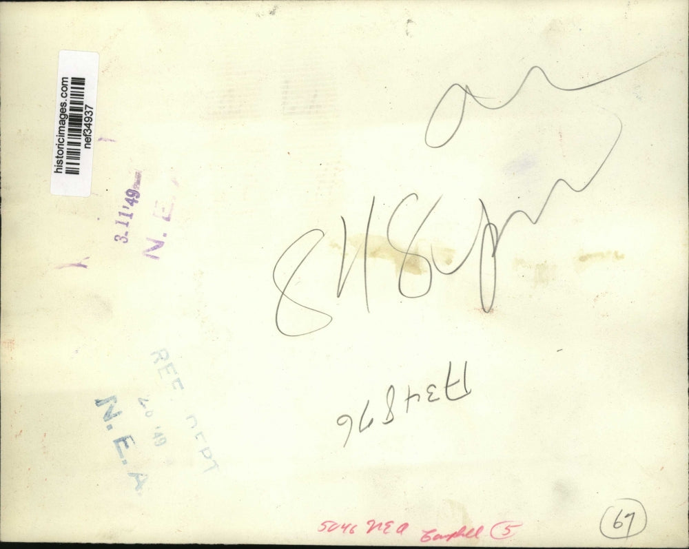 1949 Press Photo Labor Sec.Maurice Tobin and Sen. Robert A Taft of Ohio