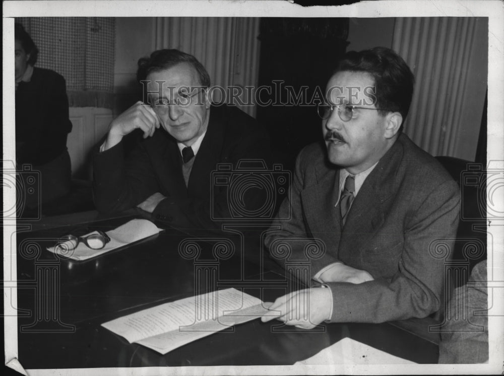 1945 Press Photo Saya Kosanovio Yugoslav Minister & Edward Kardelj Foreign Minis