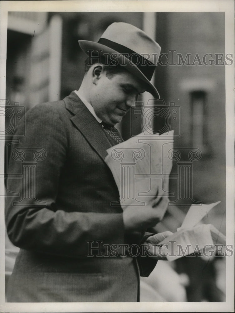1936 Press Photo Luke Lea Released from Prison After Bank Law Violations
