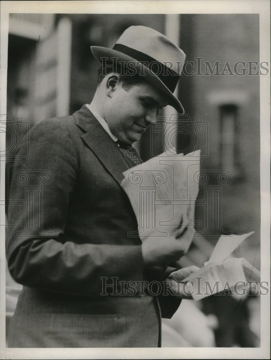 1936 Press Photo Luke Lea Released from Prison After Bank Law Violations