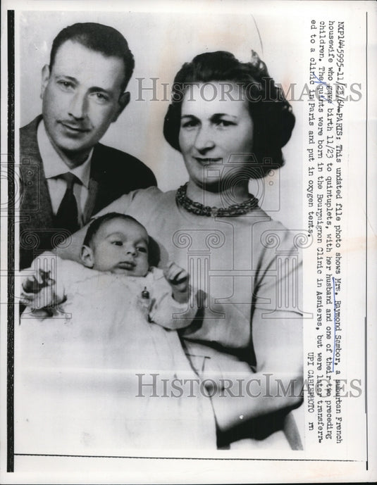 1964 Press Photo Raymond Sambor, Father of Quintuplets & Family - nef35253