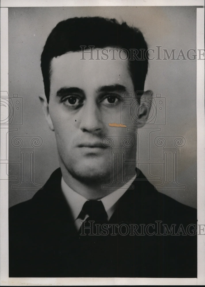 1938 Press Photo Ensign E.C. Asman killed in a naval air crash in California