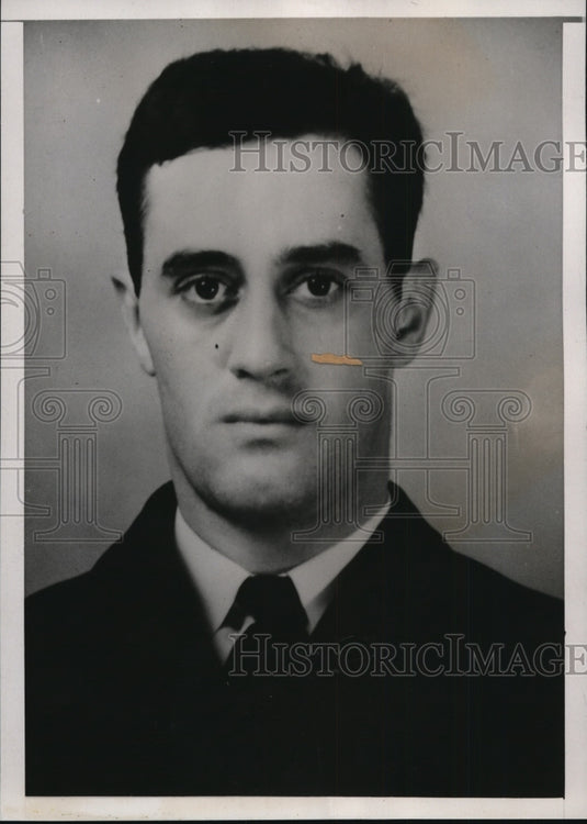 1938 Press Photo Ensign E.C. Asman killed in a naval air crash in California