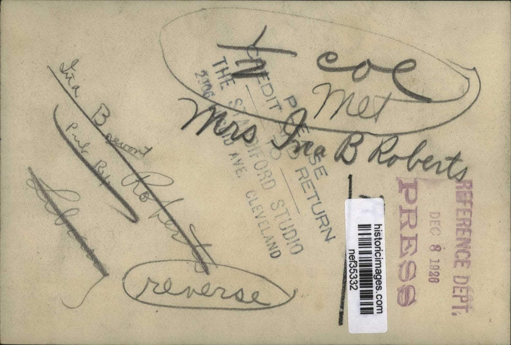 1928 Press Photo Mrs. Ina B. Robers - nef35332