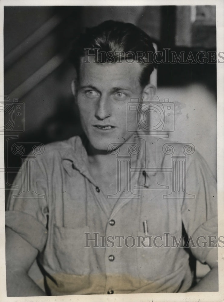 1932 Press Photo Paul Owens During Jail Hunger Strike, Champaign, Illinois