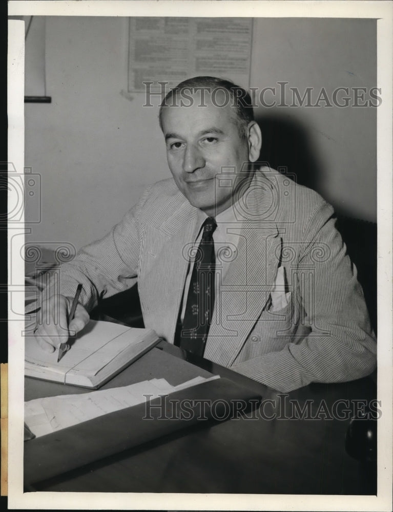 1943 Press Photo Sidney H Scheuer Replaces Morris Rosenthal as Deputy Director