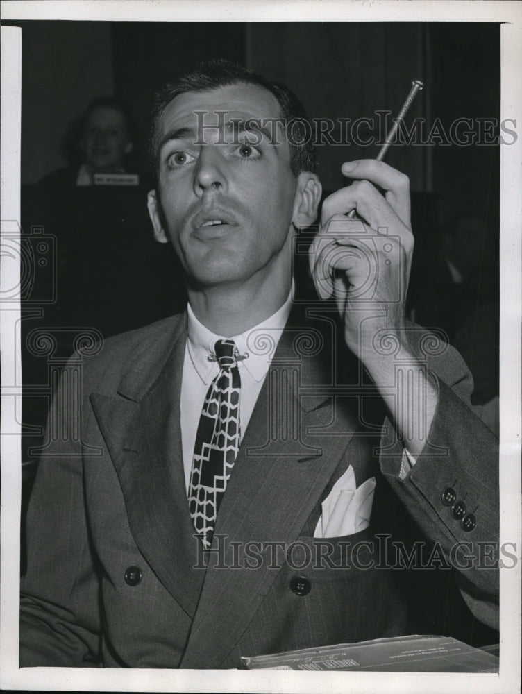 Load image into Gallery viewer, 1946 Press Photo Stanley G. Smith at House Surplus Property Inevestigation
