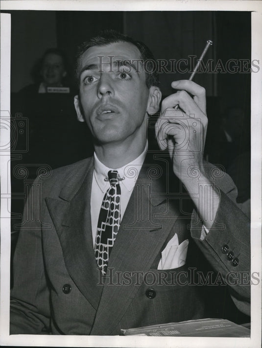 1946 Press Photo Stanley G. Smith at House Surplus Property Inevestigation