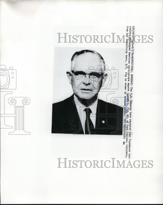 1970 Press Photo Claude L. Fly, Agriculture Expert - nef35650