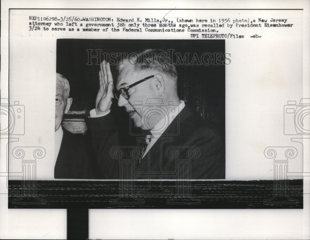 1956 Press Photo Edward K. Mills, Jr. - nef35695