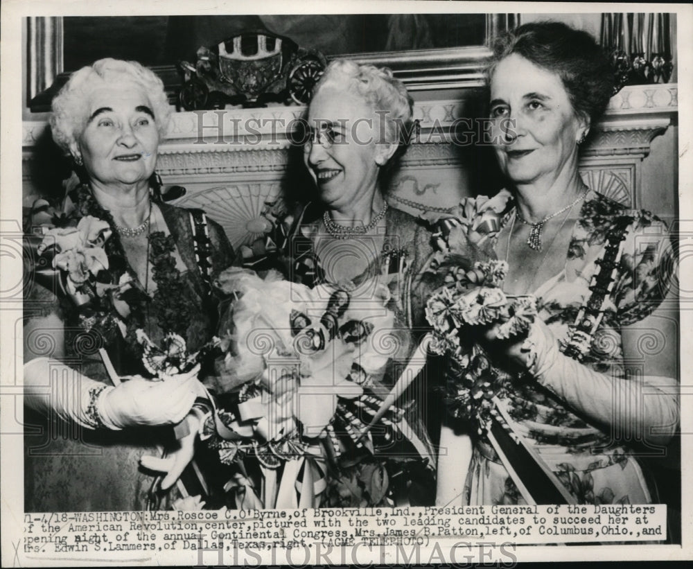 Press Photo Roscoe O'Byrne Daughters of American Revolution w Replacement Elects