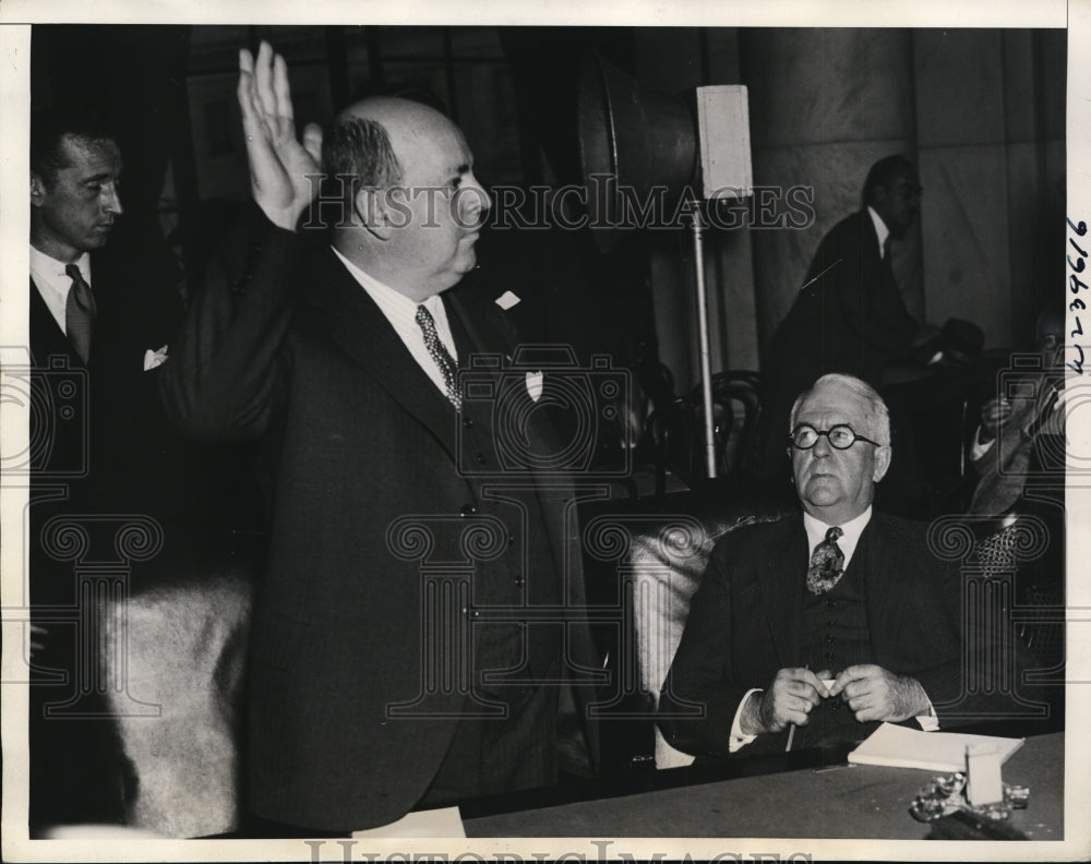 1933 Press Photo H.C. Hopson Testifies in Senate Banking and Currency Committee