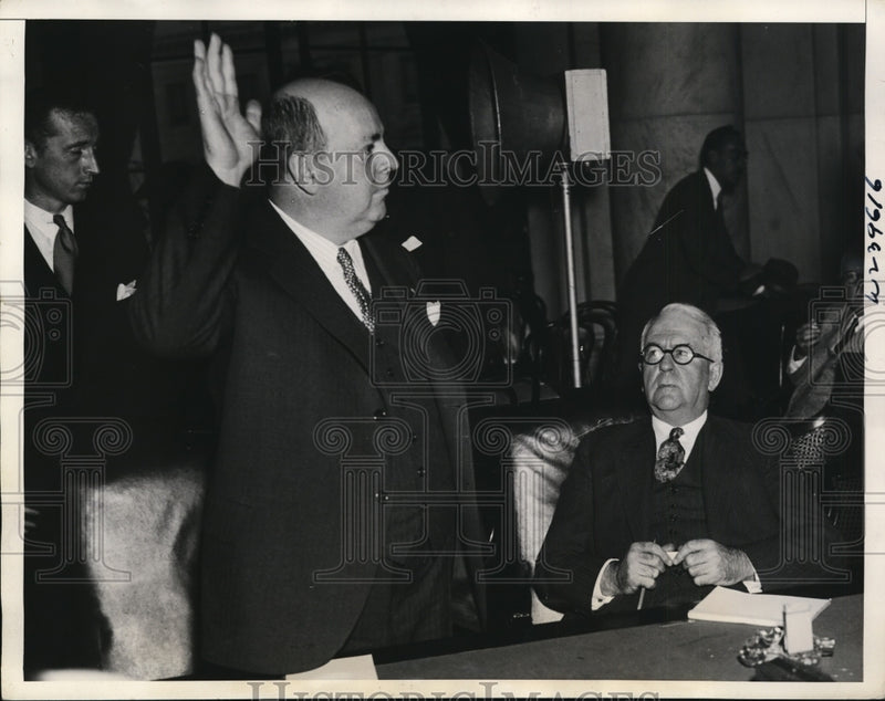 Load image into Gallery viewer, 1933 Press Photo H.C. Hopson Testifies in Senate Banking and Currency Committee
