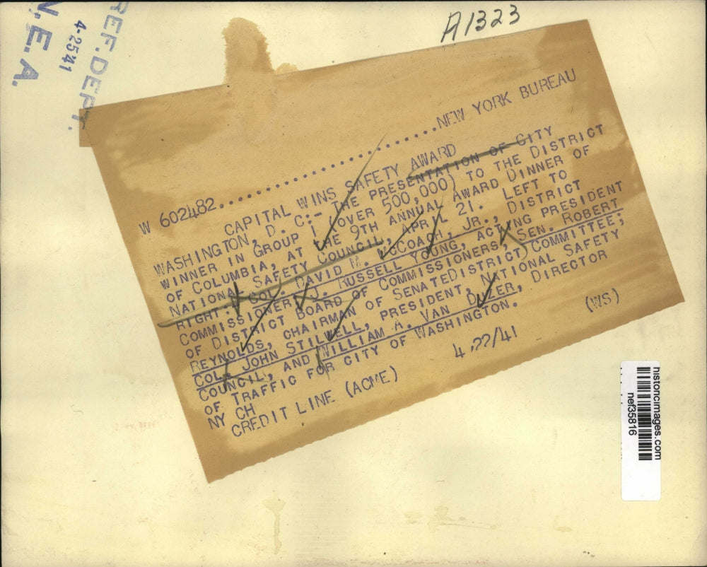 1941 Press Photo Local CEOs at Annual Award Dinner of National Safety Council