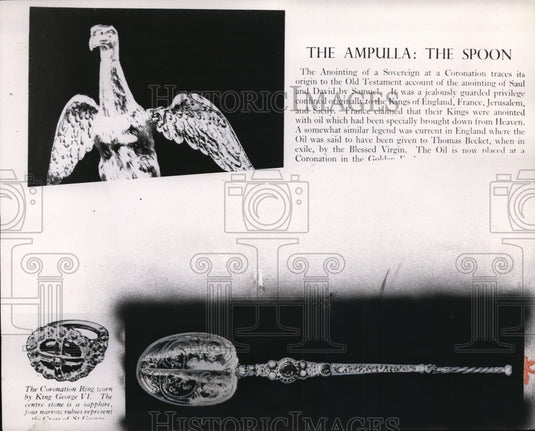 1953 Press Photo The Coronation Ring, worn by King George VI - nef35836