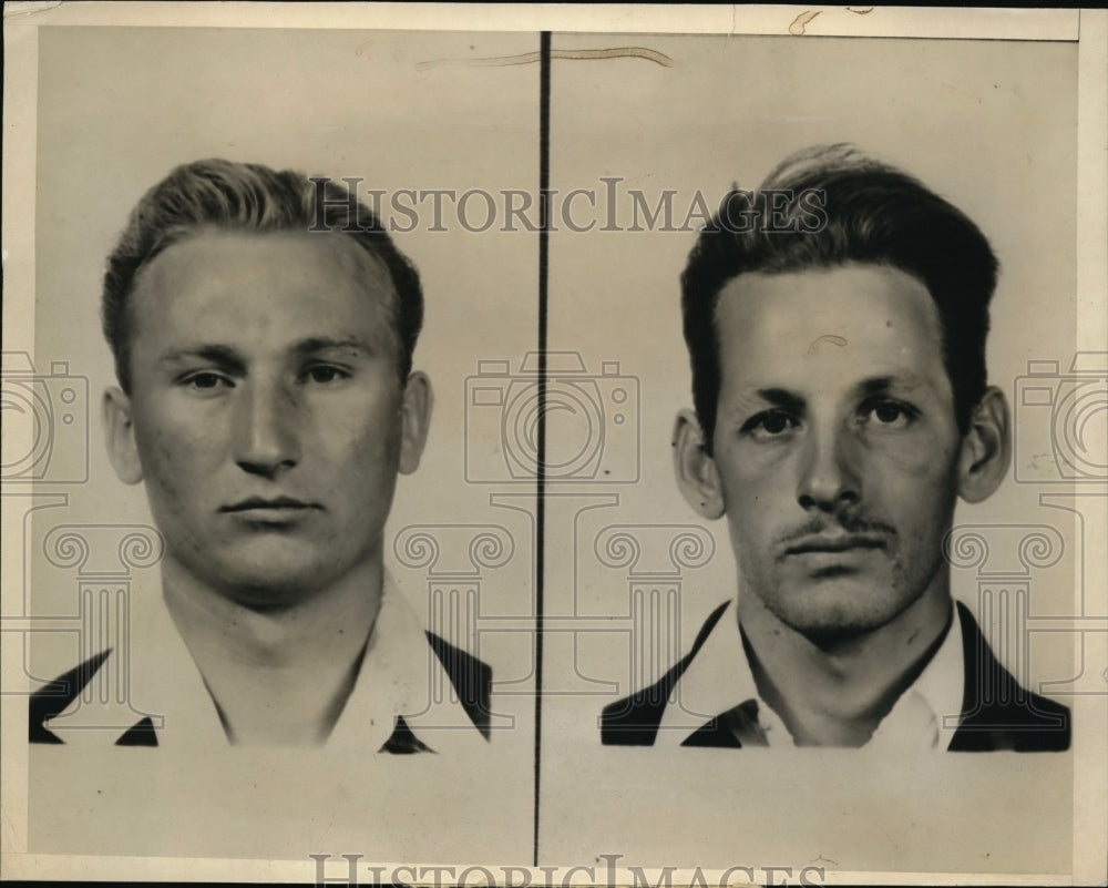 1937 Press Photo George Sperna & Robert Horne, Overthrow Deranged Captain