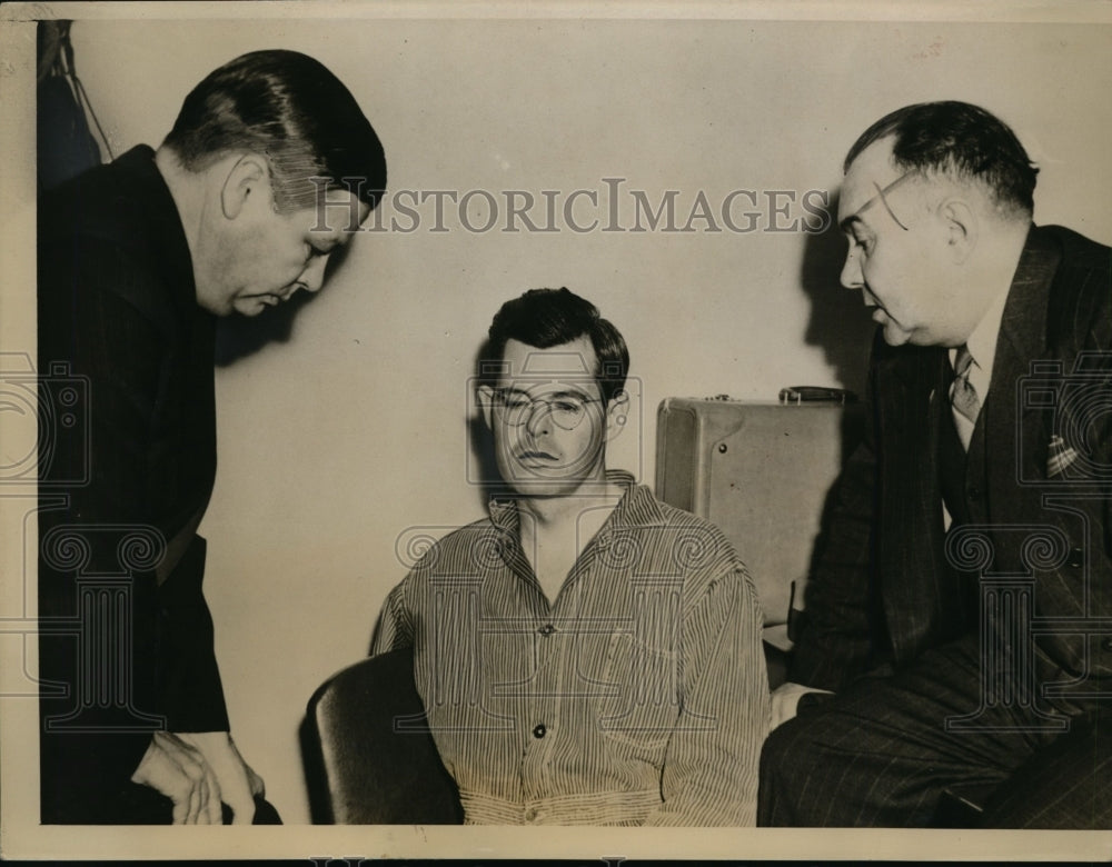 1939 Press Photo Roger Conningham confessed that he strangled his wife Eudora