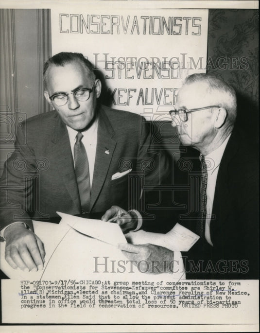 1956 Press Photo Shirley Allen & Clarence Forsling of New Mexico Conservationist
