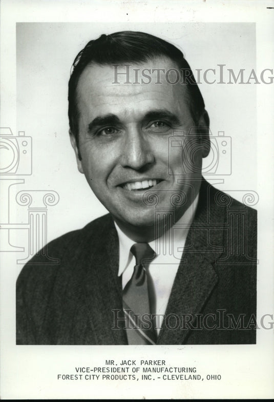 1969 Press Photo Jack Parker Vice-President of Manufacturing Forest City Product