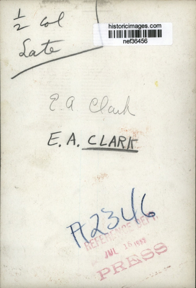 1933 Press Photo E. A. Clark - nef36456